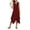 Wine, variant on Gealkoca Women's Swimsuit Coverup Casual Sleeveless V Neck Beach Long Dress Summer Solid Color Irregular Hem Loose Mid Dress