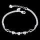 thumbnail image 2 of Fiudx Pulsera Love Link, Elegante Diseño de Cadena Pequeña, Joyería Antioxidante, Longitud Ajustable, Ideal para Uso Diario y Fiestas, Regalo para Ella, 20 Cm, 2 of 3