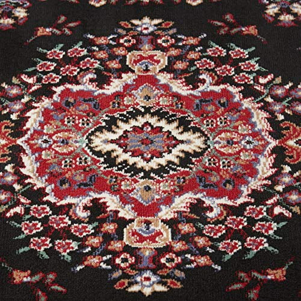 Home Dynamix Premium Sakarya Traditional Medallion Area Rug, Black/Red, 3'7"x5'2"