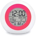 thumbnail image 1 of Kids Digital Alarm Clock, 7 Color Night Light, Snooze, Temperature Detect for Toddler, Children Boys and Girls, Students to Wake up at Bedroom, Bedside, Batteries Operated (Red), 1 of 7