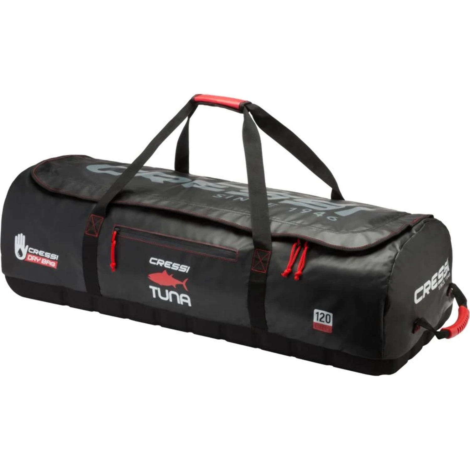 Cressi Tuna Dry Roller Gear Bag - Black/Red