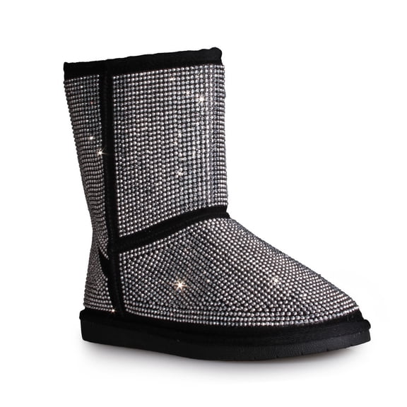 Women’s Rhinestone Mid-Calf Winter Snow Boots