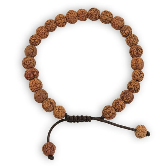 Tibetan Mala Rudraksha Wrist Mala Bracelet for Meditation (Plain)