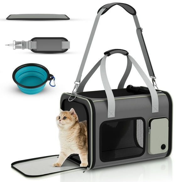 BEBANG Transportín para Gatos, Transportín para Gatos con Lados Blandos Grande para Gatos Pequeños y Cachorros