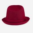 thumbnail image 5 of FKMJH Unisex Breathable Mesh Fedora Hat Summer Wide Brim Sun Beach Panama Hat Packable Lightweight Short Brim Adjustable Travel Hat Wine,One Size, 5 of 7