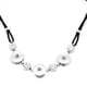 thumbnail image 5 of Collar De Cuerda De Flocado Negro Taladro Apto Para Noosa Snaps Charm Button, 5 of 5