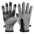 thumbnail image 2 of 2 pares de guantes cálidos para ejercicio de invierno impermeables para esquiar escalada gris SM SunniMix Guantes de deportes de invierno, 2 of 8