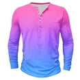 thumbnail image 2 of Aueoeo Men's Printing Shirt Casual Long Sleeve Round Neck Blouses Shirts Soft Comfy Lightweight Top Shirts, 2 of 4