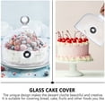 thumbnail image 2 of Viveous 1 Pc Glass Cake Bread Display Cover Dessert Cloche Practical Dish Cover, 2 of 10
