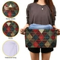 thumbnail image 3 of Yayeee 2 Pack Canvas Storage Basket with Handles for Shelves Fabric Bins Closet Organizer, Dark Tartan Pattern, 3 of 8