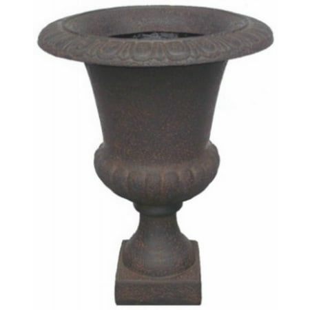 Fiberglass Smoking Urn - Williams Bay F069B-137 Havana Urn Fiberglass Planter, Iron Ruse, 24