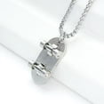 thumbnail image 3 of Hip Hop Fashion Stainless Steel Skateboard Pendant with Box Chain 24" SCP 184 S, 3 of 5