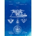 thumbnail image 2 of Borders, Cole 25x32 Black Ornate Wood Framed with Double Matting Museum Art Print Titled - PP274-Faded Blueprint Gas Stove Range 1887 Patent Poster, 2 of 4