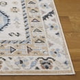 thumbnail image 5 of SAFAVIEH Bayside Sherwood Oriental Polyester Machine Washable Area Rug, Ivory/Beige Blue, 5'3" x 7'6", 5 of 12
