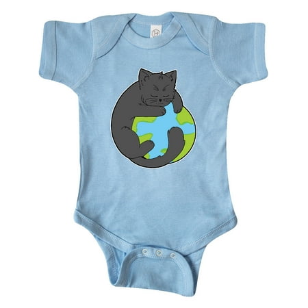 

Inktastic Black Cat Hugging the Earth Climate Change Awareness Gift Baby Boy or Baby Girl Bodysuit