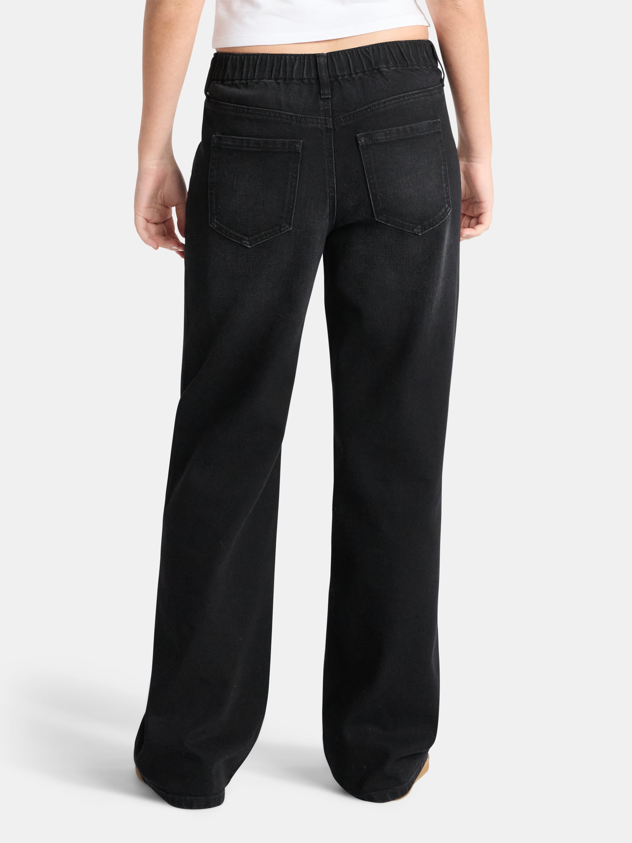 No Boundaries High Rise Baggy Wide Leg Jeans, 32" Inseam, Women's and Women's Plus Sizes XXS-4X