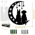 thumbnail image 3 of Dog Moon Metal Wall Art Decor Matte Style Wall Hanging Decor Silhouette Wall Art for Home Garden Hotel Office Wall Festival Decoration Gift 10.51×11.8 Inch, 3 of 8