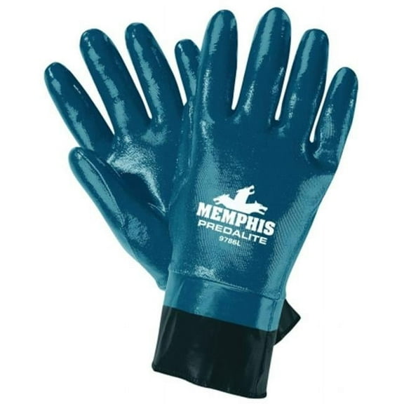Predalite Nitrile Gloves, X-Large, Black/Blue