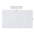 thumbnail image 3 of Home Weavers Bell Flower Collection Bathroom Rug 100% Cotton Tufted Bath Rugs, Soft Absorbent Bath Rugs, Non-Slip Bath Mats, Machine Washable, Bath Mats for Bathroom Floor, 21"x34" Rectangle, White, 3 of 9