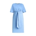 thumbnail image 3 of ELOQUII Women's Plus Size Cross Front Flutter Sleeve Dress, 3 of 3