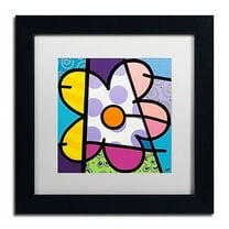 Trademark Fine Art 'Big Flower I' Canvas Art by Roberto Rafael, White Matte, Black Frame