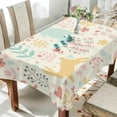 thumbnail image 6 of Coolnut Easter Bunny Egg Rectangle Tablecloth, Spill-Proof Polyester Table Cloth, Table Cover for Kitchen Dining Picnic Holiday Party Decoration, 60"x60", 6 of 7