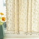 thumbnail image 3 of Nvzi Cortinas de algodón con diseño floral de margaritas, con borlas, bolsillo para barra, cortina corta para cocina, 1 panel (margaritas, 24 x 35 pulgadas), 3 of 5