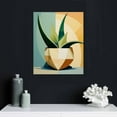 thumbnail image 5 of ONETECH Canvas Wall Art  Framed Boho Wall Art Mid Century Modern Wall Prints Yellow Green Moon Plant Desert Nature Illustrations Artwork, Minimalist Boho Wall Decor for Living Room, 5 of 5