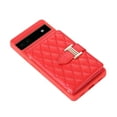 thumbnail image 5 of Case for Google Pixel 6a, Detachable Crossbody Strap & Lanyard Wallet Case with Card Slots, 360° Stand Ring Kickstand Flip PU Leather Protective Cover for Google Pixel 6a, Red, 5 of 9