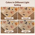 thumbnail image 6 of Design&I 2'x3' Washable Accent Rug Pet Friendly & Non-Slip Built-In Grip Beige Orange Halloween Themed Festive Design Featuring Ghosts, Pumpkins, Cats, for Kitchen, Station, 6 of 6