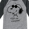 thumbnail image 3 of Peanuts - Cool Joe Keep On Smiling - Youth Raglan Tee, 3 of 6