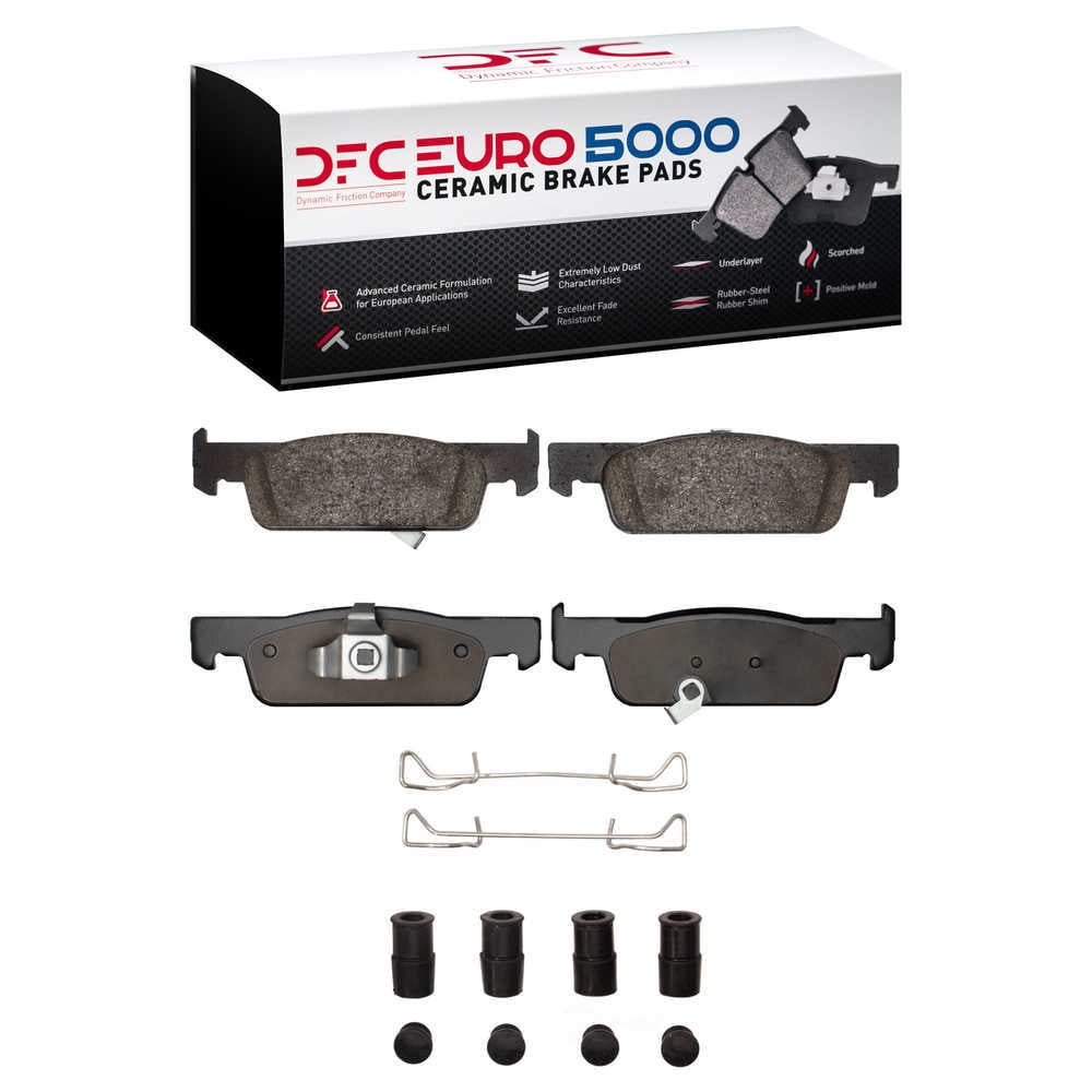 Dynamic Friction Company 1600-1955-01 DFC EURO 5000 Ceramic Brake Pads and Hardware Kit