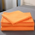 thumbnail image 5 of 1000 Thread Count 4 Piece Quality Sheet Set 30 Inch Deep Pocket 100% Egyptian Cotton Color Orange Solid Size Twin, 5 of 5