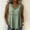 Army Green, variant on Eyelet Lace Trim Top for Women Casual Sleeveless V Neck Pleated Babydoll Shirts Summer Vintage Loose Vacation Tees