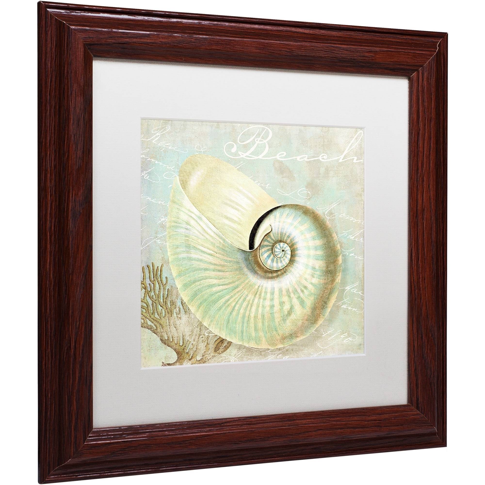 Trademark Fine Art "Turquoise Beach IV" Canvas Art by Color Bakery White Matte, Wood Frame