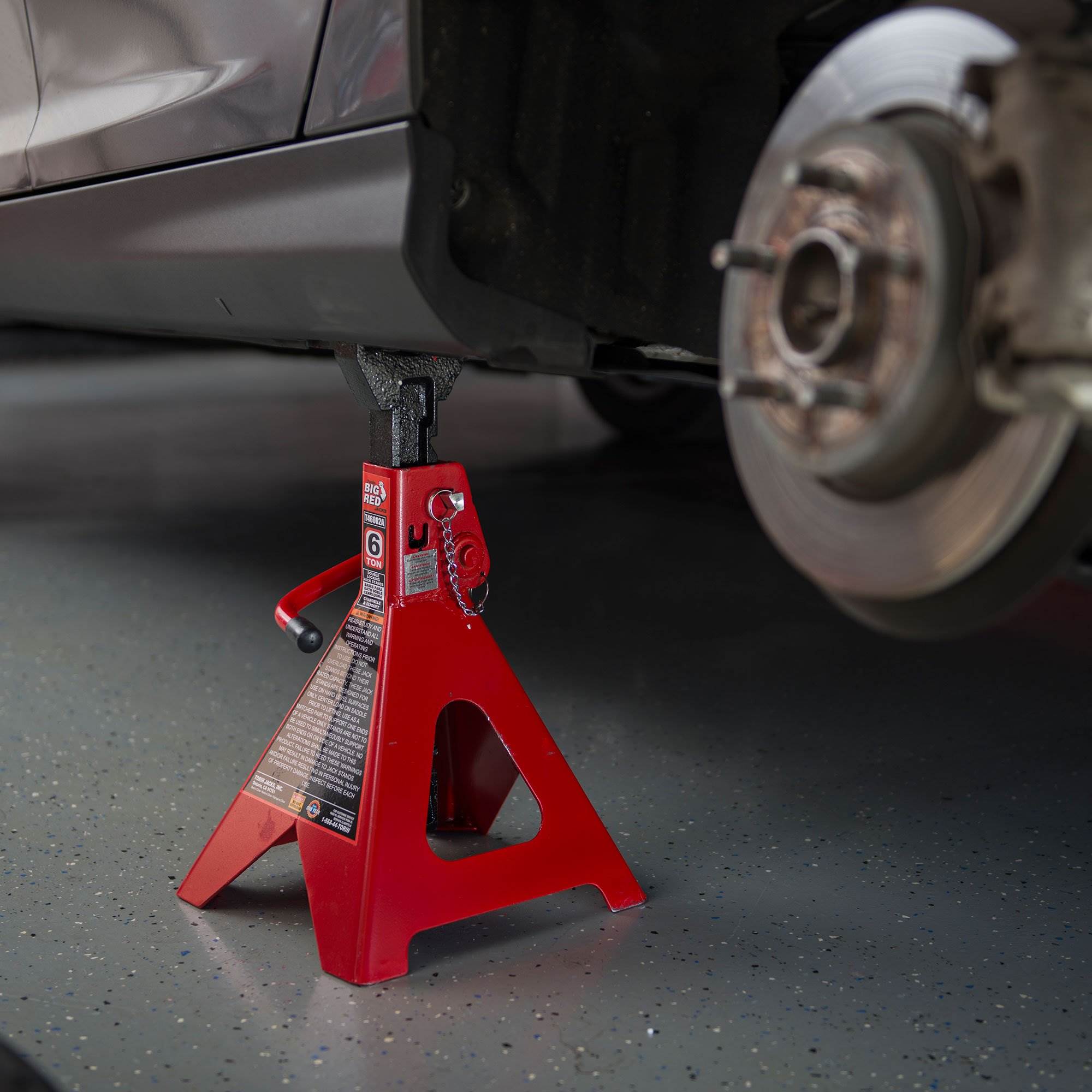 Torin Big Red 6 Ton Capacity Heavy Duty Double Locking Steel Jack Stands, 1 Pair - image 5 of 7