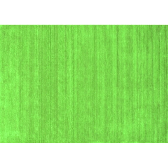 Ahgly Company Indoor Rectangle Solid Green Modern Area Rugs, 4' x 6'