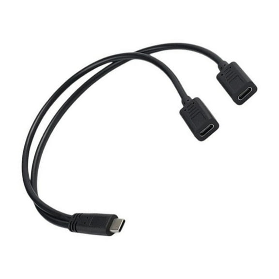 Cable 15W Fast Charging Cord USB C Male to Double USB C Female Charging Adapter Cable for Phone Splitter Cable