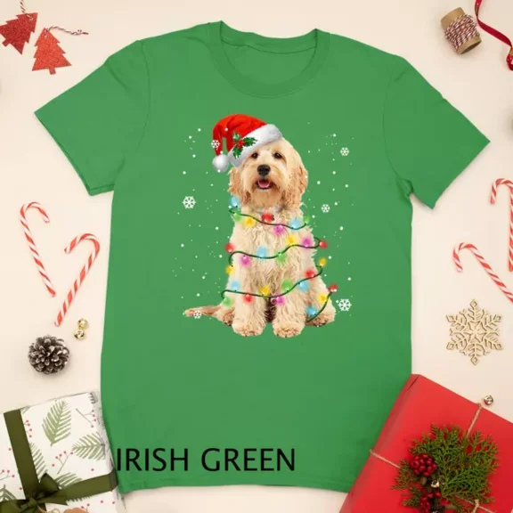 Kiraa Tee With Goldendoodle Dog Tree Christmas Sweater Xmas Pet Dogs Gifts Unisex T-Shirt