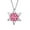 Pink, variant on Wioihee Snowflake Pendant Necklace Clavicle Chain Light Temperament Christmas Valentine's Day gift