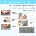 thumbnail image 7 of Interlocking Carpet Shaggy Soft EVA Foam Mats Fluffy Square Thickened Plush Tiles Protective Floor Tiles Exercise Play Mat for Children Kids Room Home Parlor Bedroom (Grey, 12 Pcs), 7 of 7
