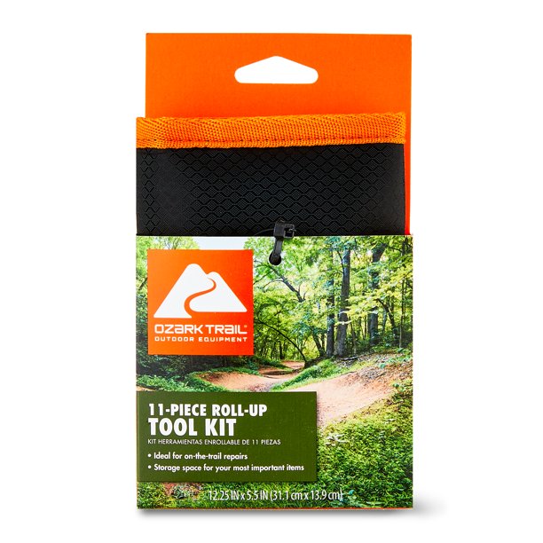 Ozark Trail 11Piece RollUp Bike Tool Kit