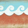 thumbnail image 4 of Benjara BM220209 Planche de Surf en Bois avec Design de Vague&44; Bleu & Rouge, 4 of 5