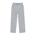 thumbnail image 3 of RQYYD Girls Wide Leg Sweatpants Oversized Baggy Elastic Waisted Sweat Pants Straight Leg Athletic Trousers with Pockets, 3 of 9
