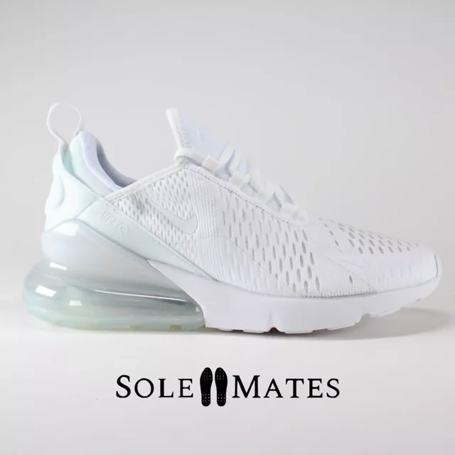 Nike Air Max 270 (GS) 'Triple White' 943345-103 Women's Size 7.5 / Youth 6 Shoes