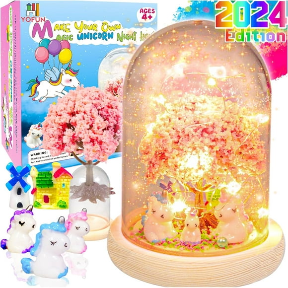 YIXIGGC YOFUN Make Your Own Unicorn Night Light - Unicorn Craft Kit for Kids, Arts and Crafts Nightlight Project Novelty for Girl Age 4 to 9 Year Old, Unicorns Gifts for Girls DYF329-4501