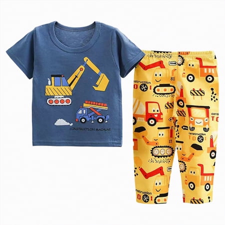 Linfrsh Outfit Sets for Boys and Girls Girls Long Sleeve 2 Piece Set Fashion Girls Solid Color Long Sleeved Short Top Casual Wide Leg Pants Two-Piece Set(Dark Blue 9-10 Years)