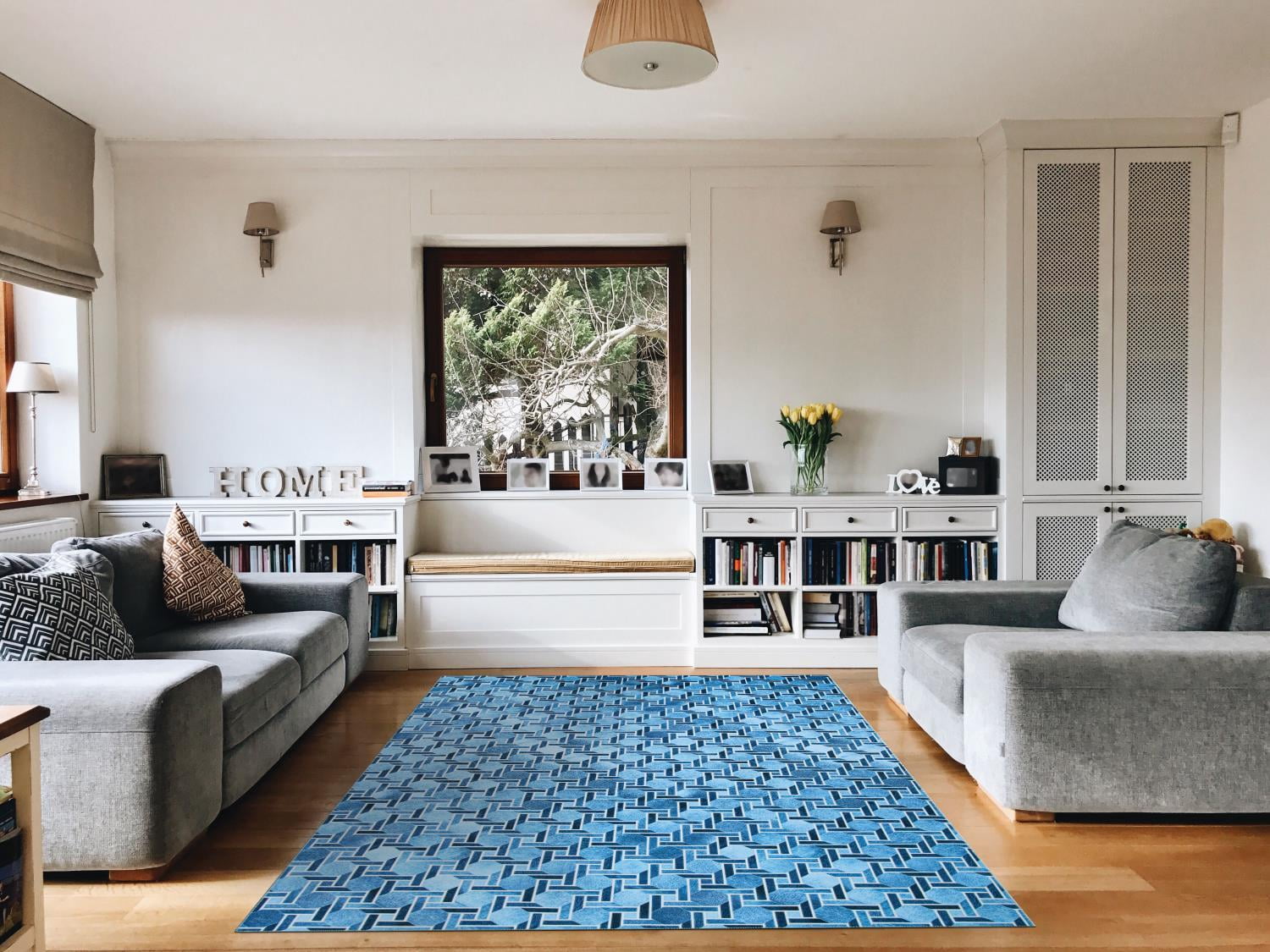 Couristan Prairie Solstice Area Rug, Marine Blue, 7'6" x 10'