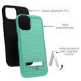 thumbnail image 4 of CoverON For Apple iPhone 13 Pro Max Phone Case, Slim Metal Kickstand Rugged Dual Layer Cover, Mint Teal, 4 of 8