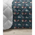 thumbnail image 3 of Fox Down Alternative Comforter, Continuous Pattern with Creative Leafy Branches and Sleeping Animal, Microfiber Quilt for All Season, 5 Sizes, Charcoal Grey Multicolor, by Ambesonne, 3 of 3